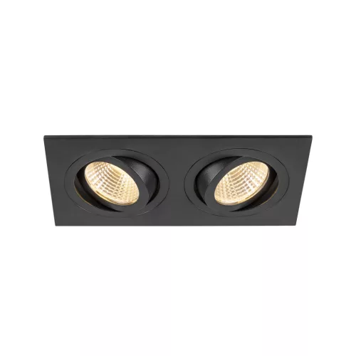 NEW TRIA 155 LED fekete mennyezetbe süllyeszthető dupla spot LED lámpa