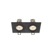 NEW TRIA 155 LED fekete mennyezetbe süllyeszthető dupla spot LED lámpa