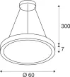 MEDO RING 60 fehér Dali touch 110° kerek állítható színhőmérsékletű dimmelhető függesztett LED lámpa