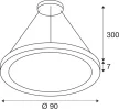 MEDO RING 90 fekete Phase 110° kerek állítható színhőmérsékletű dimmelhető függesztett LED lámpa