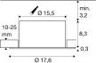 SLVTECH DOWNLIGHT C DALI 150 fehér IP54 kerek süllyesztett mennyezeti lámpa