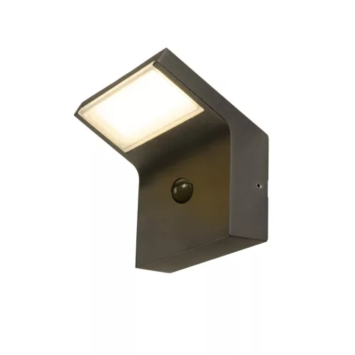 ORDI II WL SENSOR fekete mozgásérzékelős kültéri fali LED lámpa