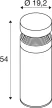 CONCRETE POLE 55 szürke dimmelhető kültéri LED allólámpa