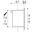 SLV FRAME BASIC LED 111262 szürke süllyesztett fali útvonal és lépcsővilágító lámpa