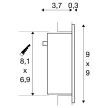 SLV FRAME CURVE LED 111292 szürke süllyesztett fali útvonal és lépcsővilágító lámpa