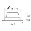 SLV FRAME BASIC LED 112720 fekete süllyesztett fali útvonal és lépcsővilágító lámpa