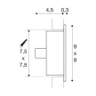 FLAT FRAME BASIC ezüst QT9 falba süllyesztett lámpa