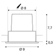 SLV H-LIGHT 1 114480 fekete dimmelhető süllyesztett LED spot lámpa
