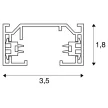 SLV ONE-TRACK SURFACE 143010 fekete felületre szerelhető 1 fázisú sín