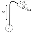 SLV DIO FLEX PLATE 146682 króm fali LED olvasó lámpa