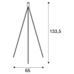 SLV FENDA tripod 155492 króm földön álló 3 lábú lámpa váz