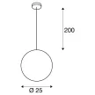 SLV ROTOBALL 25 165390 szürke függesztett lámpa
