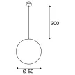 SLV ROTOBALL 50 165400 szürke függesztett lámpa