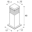 SLV ARROCK GRANITE 231410 szürke-króm kültéri allólámpa
