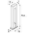 SLV ARROCK ARC 231420 szürke-króm kültéri allólámpa