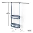 UMBRA FLEX 023460-1050 szürkés kék zuhanykabinba akasztható polc