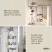 UMBRA FLEX 023460-1050 szürkés kék zuhanykabinba akasztható polc