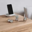 ZOOLA LLAMA ezüst színű polírozott tömör fém gyűrűtartó láma figura