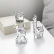 ZOOLA LLAMA ezüst színű polírozott tömör fém gyűrűtartó láma figura
