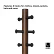 UMBRA PILLAR STOOL 1014257-048 barna-fekete sámli és kabátakasztó álló fogas