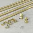 UMBRA CAPPA 1014557-104 Sárgaréz állítható teleszkópos dupla függönykarnis
