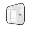 UMBRA HUB RECTANGLE 1014801-040 Fekete lekerekített sarkú fali tükör
