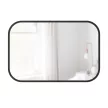 UMBRA HUB RECTANGLE 1014801-040 Fekete lekerekített sarkú fali tükör