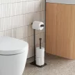 UMBRA CAPPA 1015897-040 Fekete wc kefe és wc papír tartó állvány