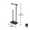 UMBRA CAPPA 1015897-040 Fekete wc kefe és wc papír tartó állvány