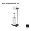 UMBRA CAPPA 1015897-040 Fekete wc kefe és wc papír tartó állvány