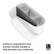 UMBRA GLAM 1016972-677 Fehér-sötétszürke piperetartó fürdőszobai rendszerező szett