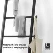 UMBRA LEANA 1017445-040 Fekete falnak dönthető létra szobainas