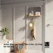 UMBRA ESTIQUE 1018031-660 fehér-természetes fa előszobai polcos tükör akasztó