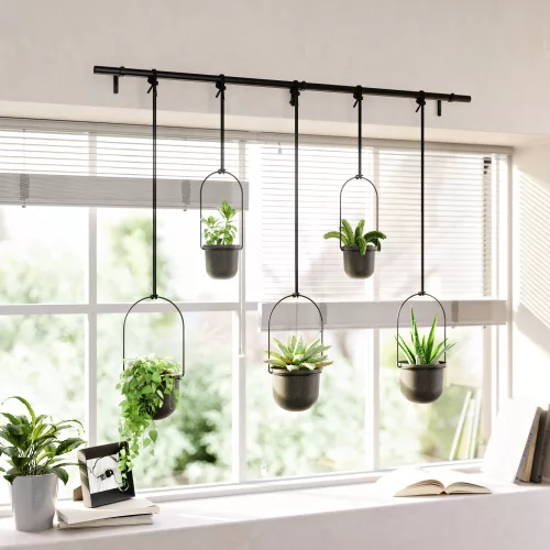 UMBRA TRIFLORA 5db-os 1018086-040 Fekete dísznövény és fűszertartó függő kaspó