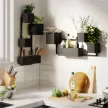 UMBRA CUBIKO 4db-os 1018767-040 fekete fali kaspó szett