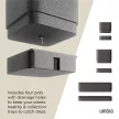 UMBRA CUBIKO 4db-os 1018767-040 fekete fali kaspó szett