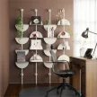 SOLIS homokszínű acél variálható designer fali polcrendszer