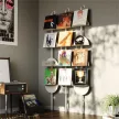 SOLIS homokszínű acél variálható designer fali polcrendszer