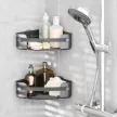 UMBRA FLEX 1021299-040 fekete fürdőszobai sarokpolc