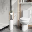 UMBRA BELLWOOD 1022314-668 fehér-natúr fa földön álló wc papír tartó