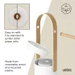 UMBRA BELLWOOD 1022314-668 fehér-natúr fa földön álló wc papír tartó
