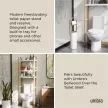 UMBRA BELLWOOD 1022314-668 fehér-natúr fa földön álló wc papír tartó