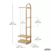 UMBRA BELLWOOD COAT RACK 1022523-668 fehér-natúr fa ruhaállvány