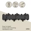 UMBRA TEMPO 6 1022941-040 fekete fali akasztó fogas