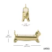 UMBRA ALI CAT 1023419-104 arany gyűrűtartó cica figura