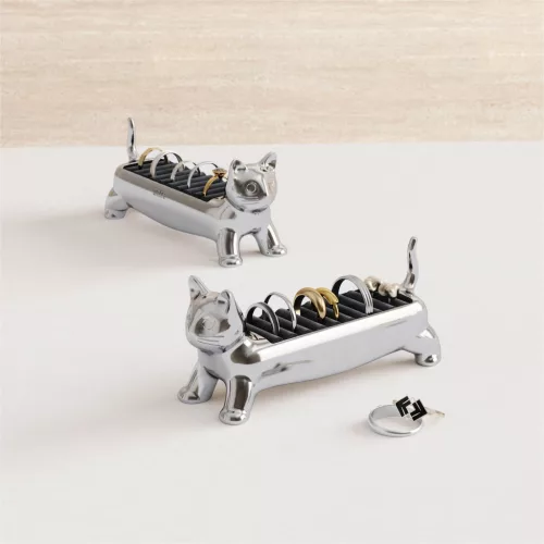 UMBRA ALI CAT 1023419-158 krómozott gyűrűtartó cica figura