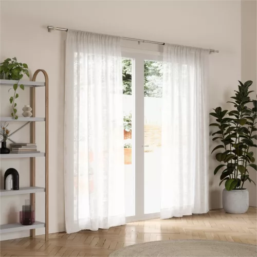 UMBRA FLUTE 1023440-411 ezüst színű állítható teleszkópos függönykarnis