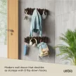UMBRA PICKET 8 1023554-746 sötét dió színű kihajtható fali fogas akasztó