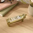 DACHSIE arany fém gyűrűtartó tacskó figura