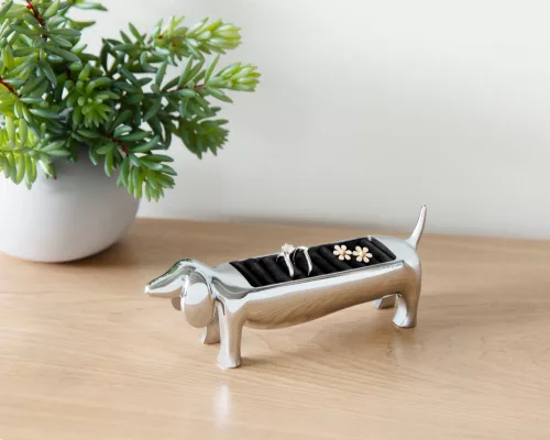 UMBRA DACHSIE 299245-158 Króm gyűrűtartó tacskó figura